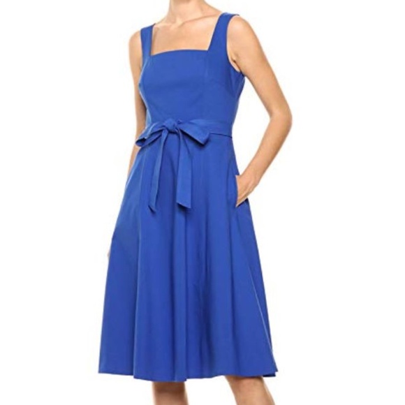 Calvin Klein Dresses & Skirts - Calvin Klein Fit & Flare Midi Dress - Royal Blue Size 4